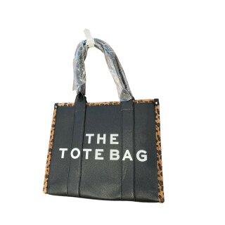 Tasche TheToteBag mit Leooptik Schwarz