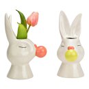 Vase Hase mit Kaugummiblase aus Keramik