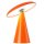 Schreibtischlampe LED mit Akku, 23 x 23 x 26 cm Orange
