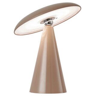 Schreibtischlampe LED mit Akku, 23 x 23 x 26 cm Taupe