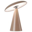 Schreibtischlampe LED mit Akku, 23 x 23 x 26 cm Taupe