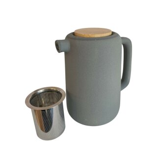 Teekanne aus Steingut 0,9 l mit herausnehmbaren Filter