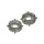 Schuhclips aus Perlen Steine rund 5,95 x 6,8 cm