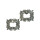 Schuhclips aus Perlen Steine gemixt Silber 5,2 x 6,5 cm