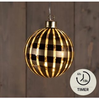 Glaskugel LED - Matt Gold