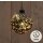 Glaskugel Sterne LED - Schwarz/Gold
