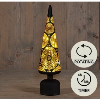 Glasbaum Marrakesch - Schwarz/Gold