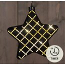 Glasstern Diamant - Matt Schwarz 19 cm