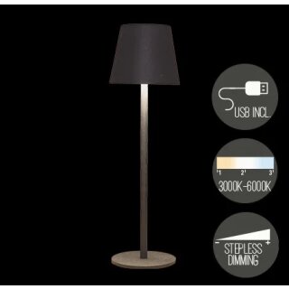 TISCHLAMPE IP44 WARMWEISS DIMMBAR LED