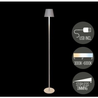 STEHLAMPE HOCH IP44 WARMWEISS DIMMBAR LED