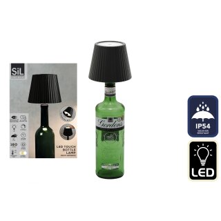 LED Touch Leuchte Flaschenaufsatz Schwarz