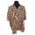 Musselinbluse mit Knopf & Leomuster (Gr. 36/38 - 52/54)
