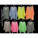 Musselinbluse mit V- Ausschnitt & Streifen (bis Gr....