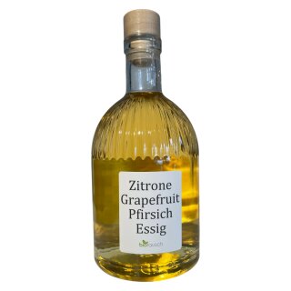 Biorausch - Zitrone Grapefruit Pfirsich Essig 500ml - 3% Säure