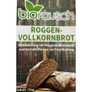 Biorausch - Roggenvollkornbrot Brotbackmischung - 750 g...