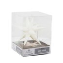 LED Stern 3D 12cm 1LED Batterie indoor 6/18Std.Timer - creme