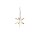 LED Stern 3D 12cm 1LED Batterie indoor 6/18Std.Timer - creme
